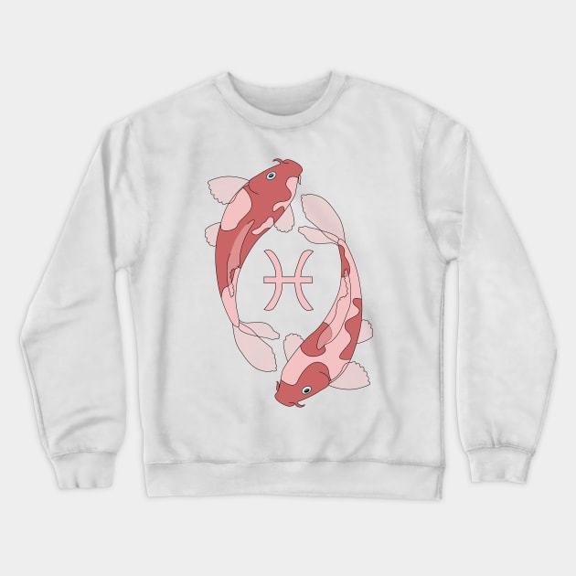 Pisces (Baby Pink) Crewneck Sweatshirt by ziafrazier